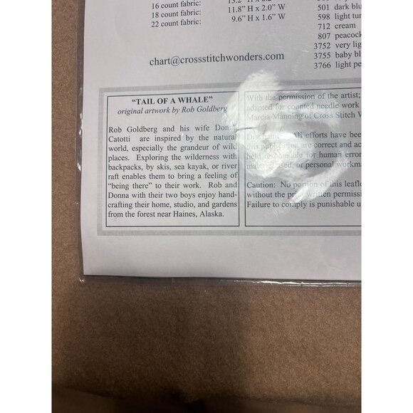 Tail of a Whale Counted Cross Stitch Rob Goldberg Pattern Booklet - Picture 6 of 7